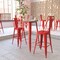 Flash Furniture 23.75 RD Bar Top Table Brown Poly Top/Red Frame JJ-T14623H-60-BRRD-GG - alternate 5